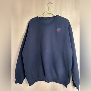 Embroidered Chevron Crewneck Sweater